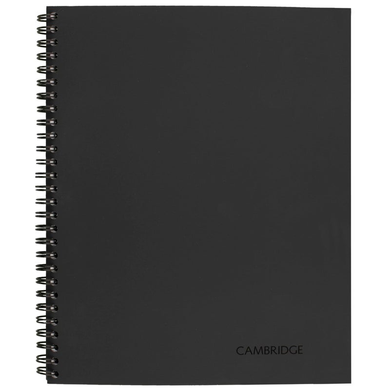 Cambridge Limited Business Notebook, Legal Ruled Paper, 6-3/4" x 9-1/2", 80 Sheets, Flexible Soft Touch Cover, Wirebound, Gray (06672) - Image 1
